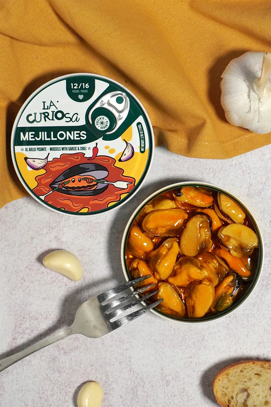La Curiosa - Moules galiciennes épicées et à l'ail