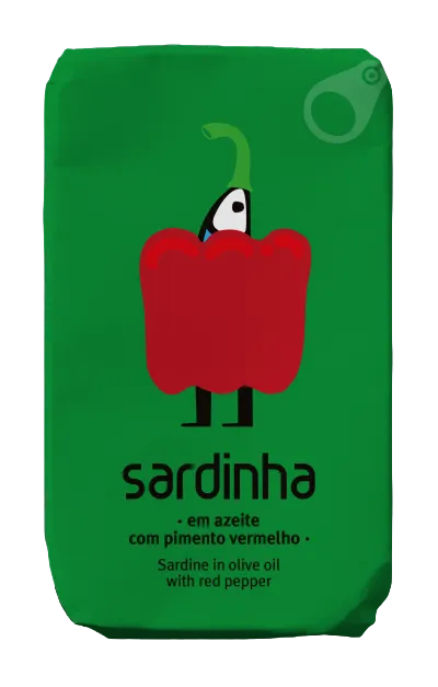 Sardinha -  Sardines à l'huile d'olive bio et au poivron rouge bio